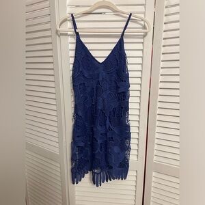 Last Chance: Express Blue Lace Sleeveless Dress - XS